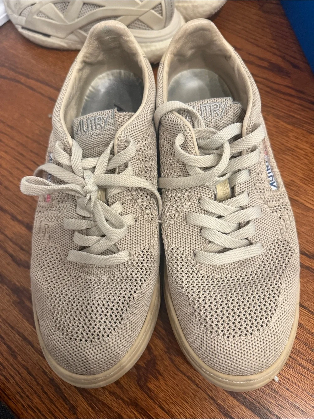 Autry Beige Knit Men’s Casual Sneakers size 42